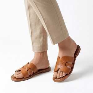 Sandales Homme Orange à Motifs | Yamiriam - YaMiriam