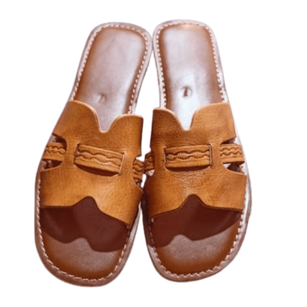 Sandales Homme Orange à Motifs | Yamiriam - YaMiriam