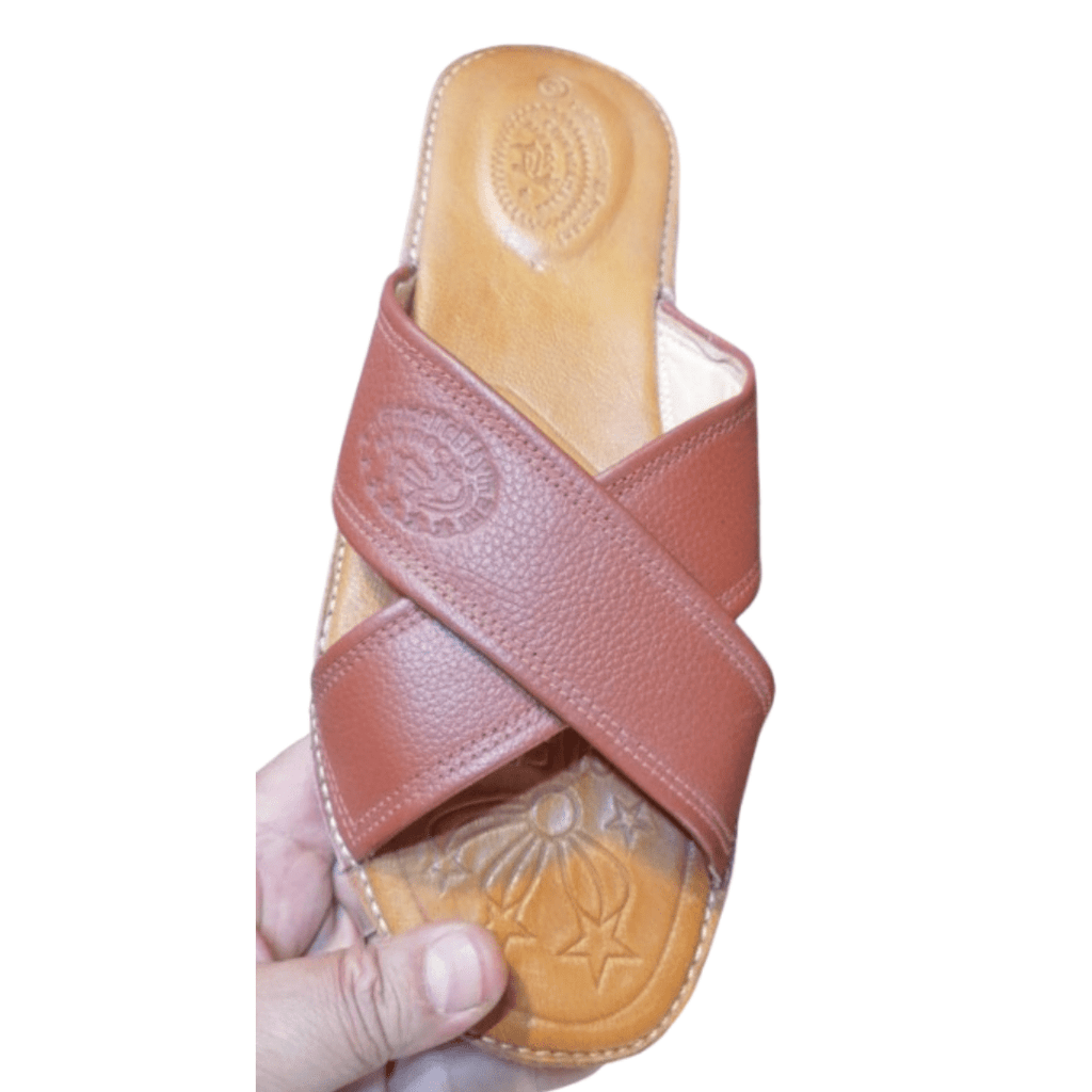 Sandales Marocaines Homme Cuir Marron Clair | Yamiriam - YaMiriam