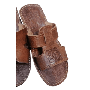 Sandales Marocaines Homme en Cuir Motif Central | Yamiriam - YaMiriam