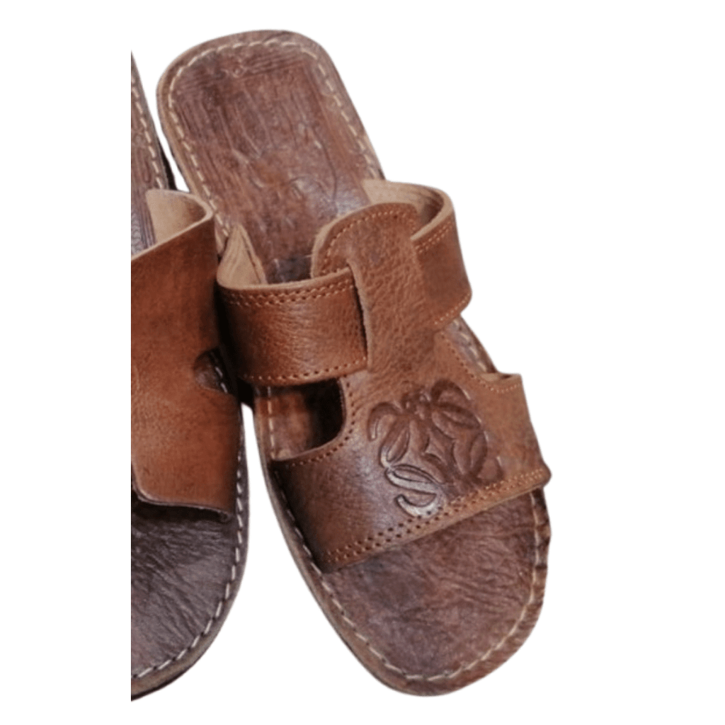 Sandales Marocaines Homme en Cuir Motif Central | Yamiriam - YaMiriam