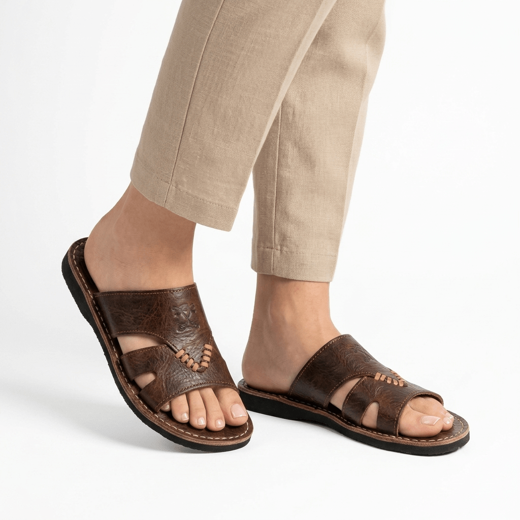 Sandales Marocaines Homme en Cuir Tressé | Yamiriam - YaMiriam