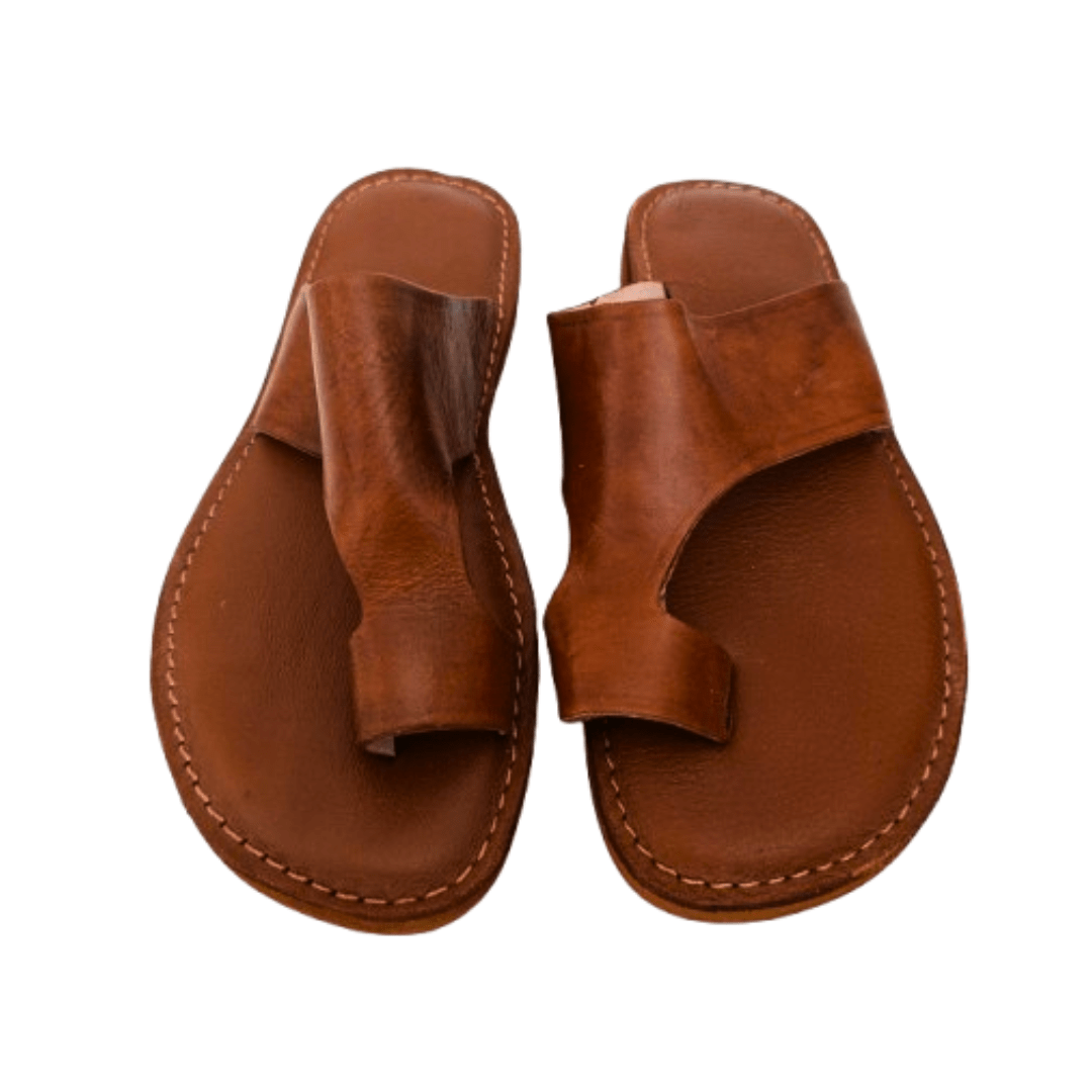 Sandales Marocaines Homme Marron en Cuir | Confort Été – Yamiriam - YaMiriam