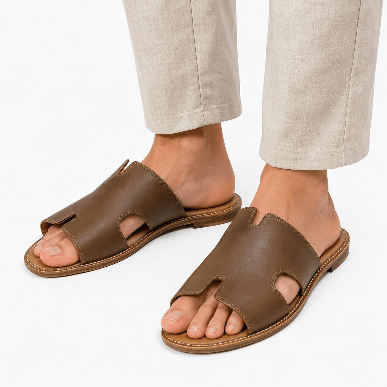 Sandales Mules en Véritable Cuir Confortables | Yamiriam - YaMiriam