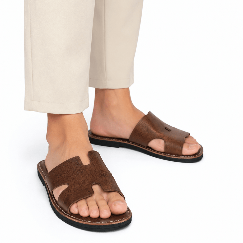 Sandales Type H Homme en Véritable Cuir | Yamiriam - YaMiriam
