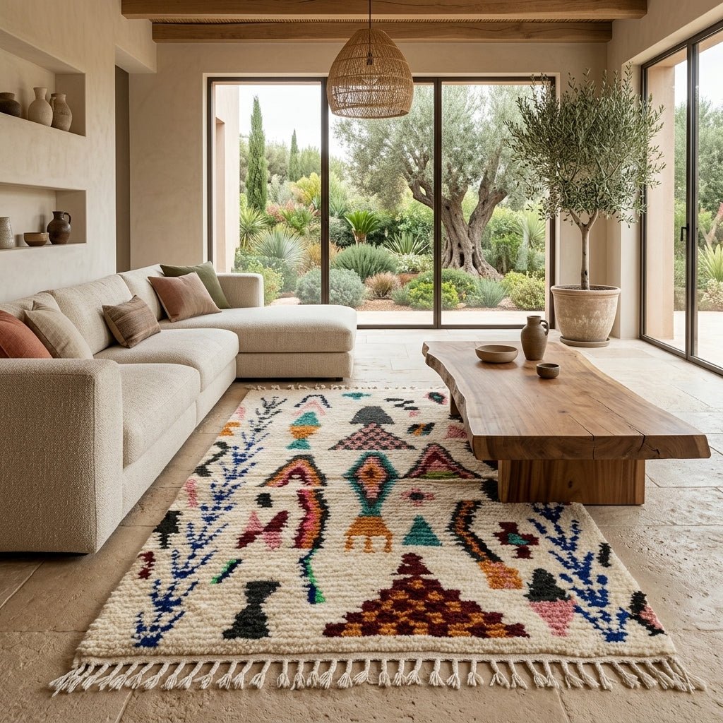 Tapis Azilal Arbres de Vie & Pyramides | Yamiriam - YaMiriam