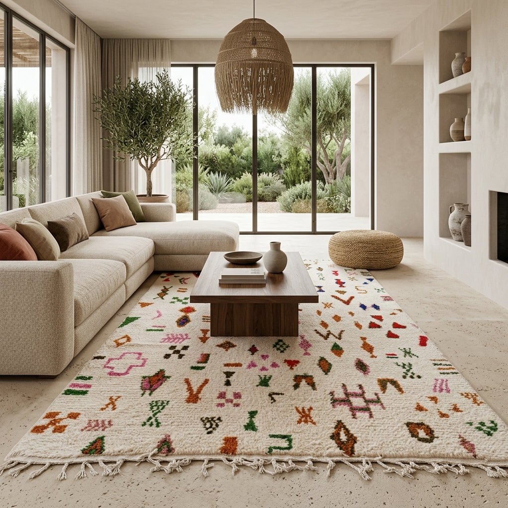 Tapis Azilal Confetti Symbolique | Yamiriam - YaMiriam