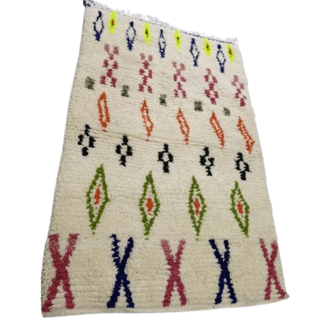 Tapis Azilal Lignes de Losanges & Symboles | Yamiriam - YaMiriam