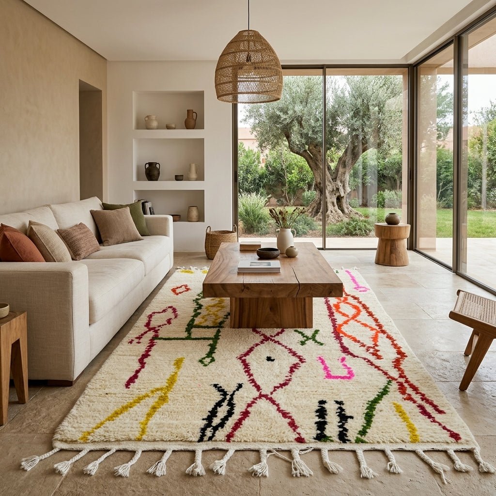 Tapis Azilal Losanges & Motif Lanterne | Yamiriam - YaMiriam