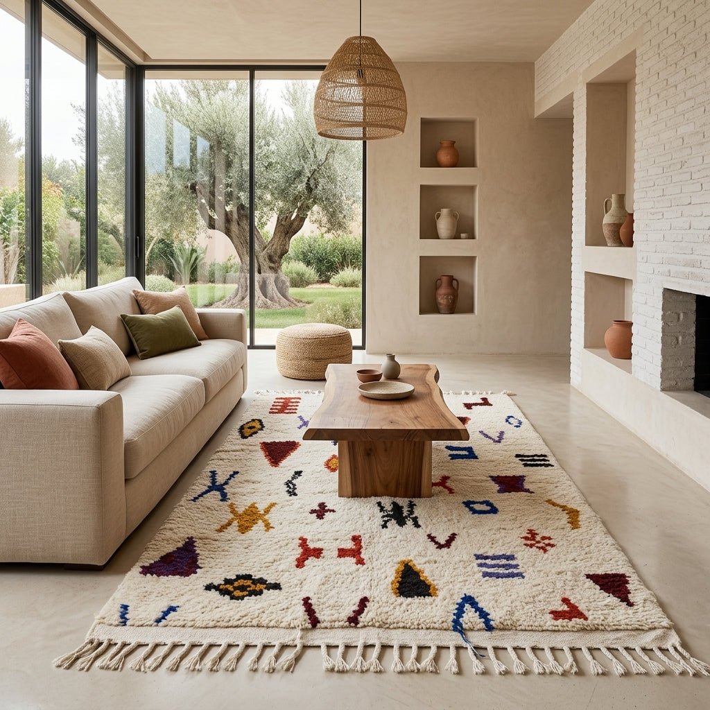 Tapis Azilal Symboles Amazighs & Triangles | Yamiriam - YaMiriam