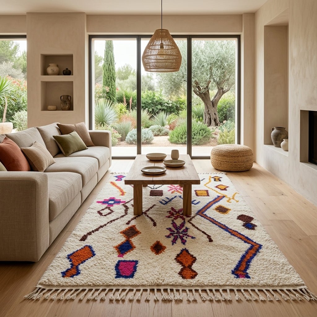 Tapis Azilal Symboles Astraux & Lignes Géométriques | Yamiriam - YaMiriam
