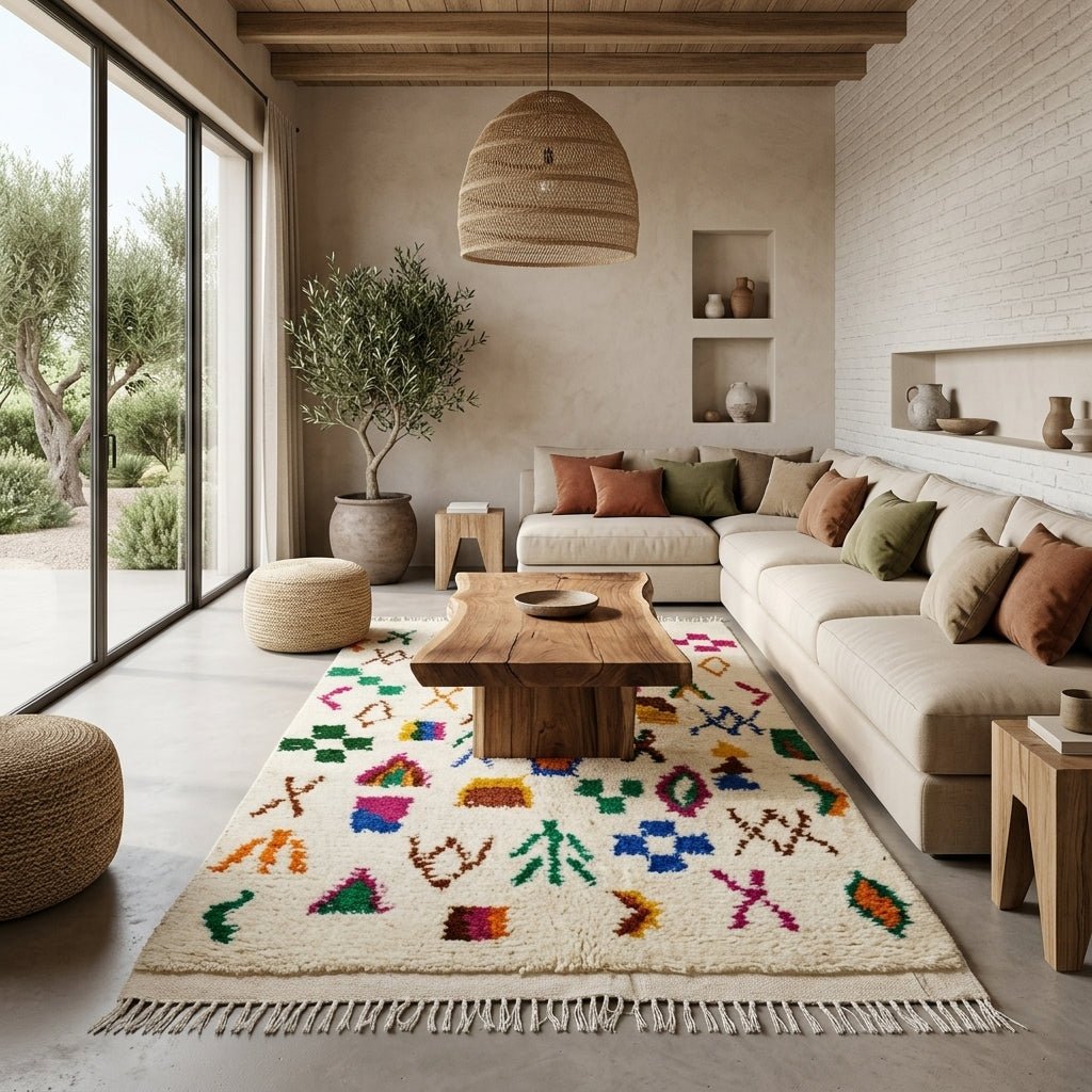 Tapis Azilal Symboles Berbères & Motifs Géométriques | Yamiriam - YaMiriam