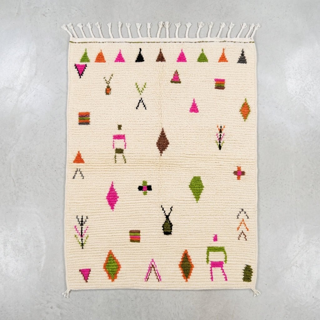 Tapis Azilal Symboles & Géométrie Minimaliste | Yamiriam - YaMiriam