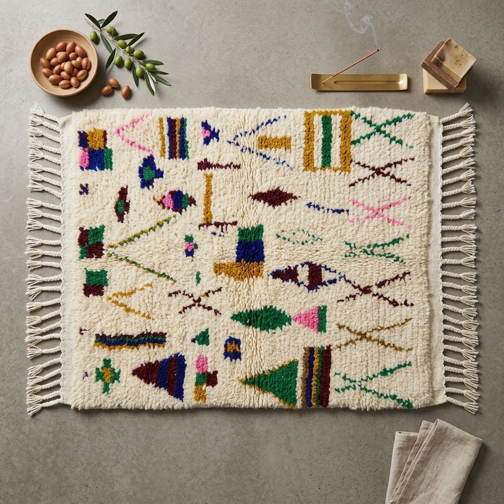 Tapis Azilal Symboles Géométriques & Berbères | Yamiriam - YaMiriam
