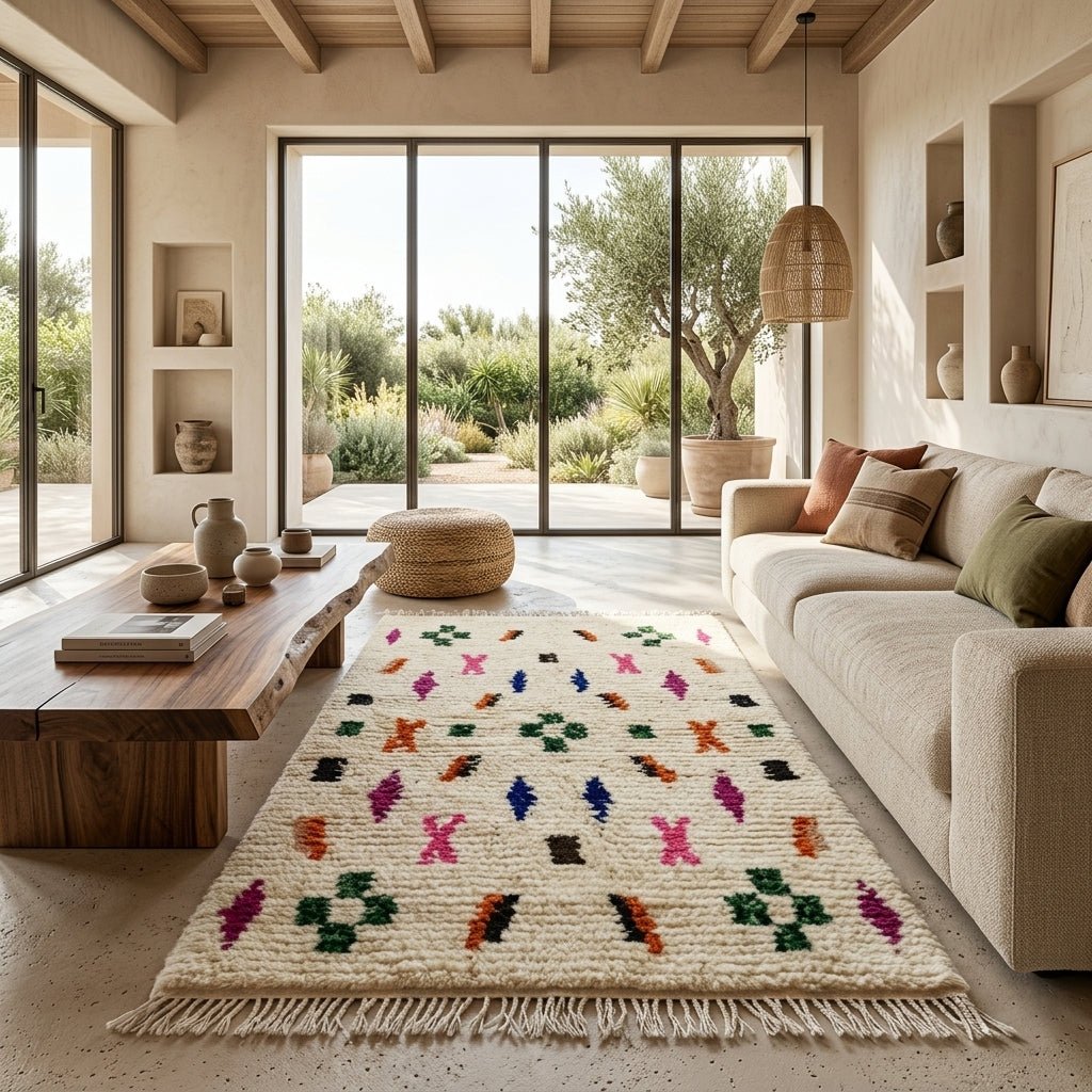 Tapis Azilal Symboles Géométriques & Motifs Berbères | Yamiriam - YaMiriam
