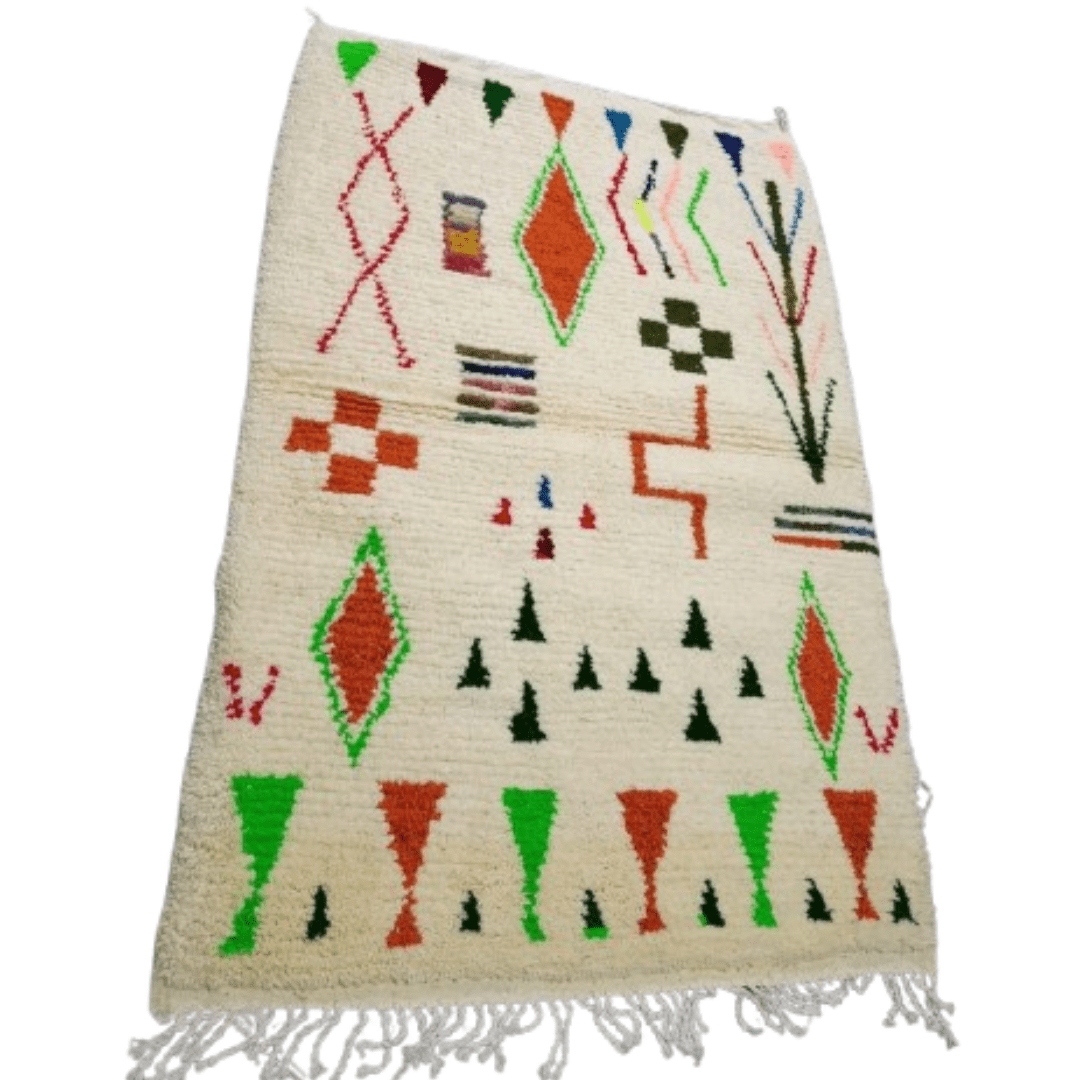 Tapis Azilal Symboles & Losanges Néon | Yamiriam - YaMiriam