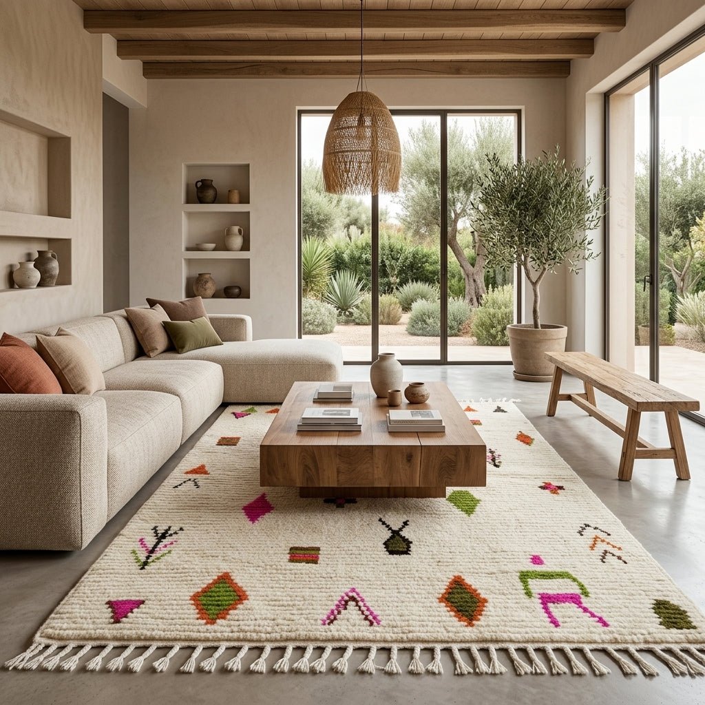 Tapis Azilal Symboles Miniatures & Motifs Colorés | Yamiriam - YaMiriam