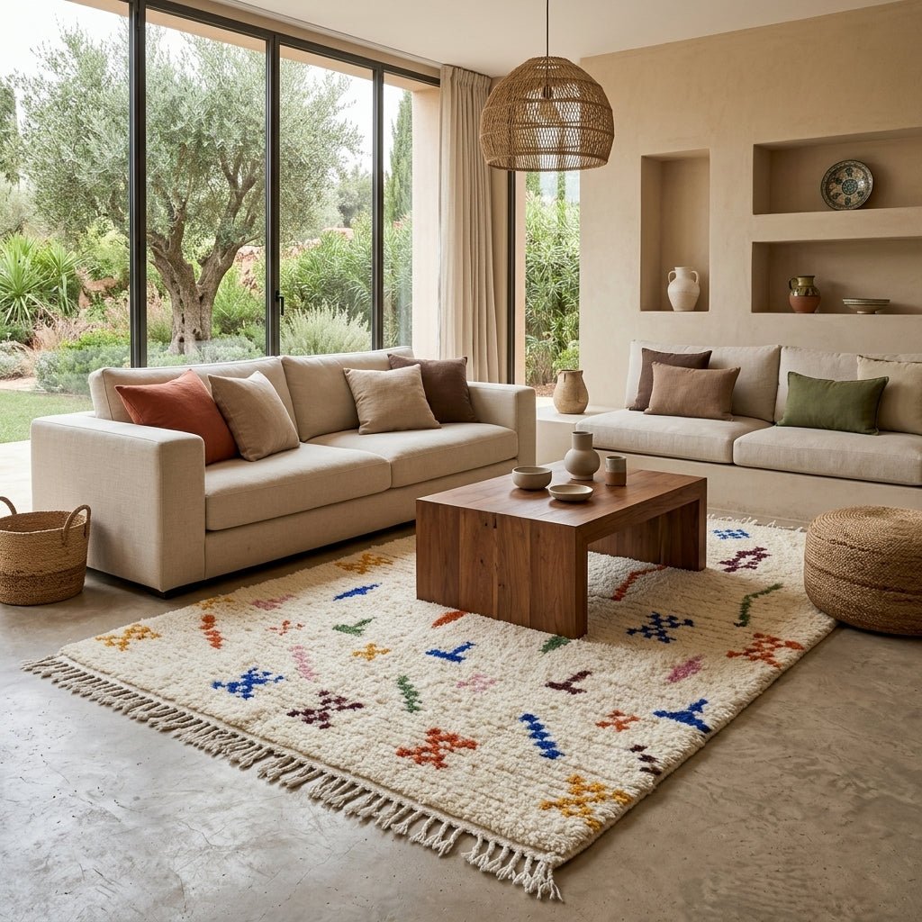 Tapis Azilal Symboles Minimalistes & Géométriques | Yamiriam - YaMiriam