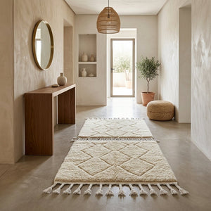Tapis Beni Ourain Couloir à Losanges 100x60 cm | Yamiriam - YaMiriam