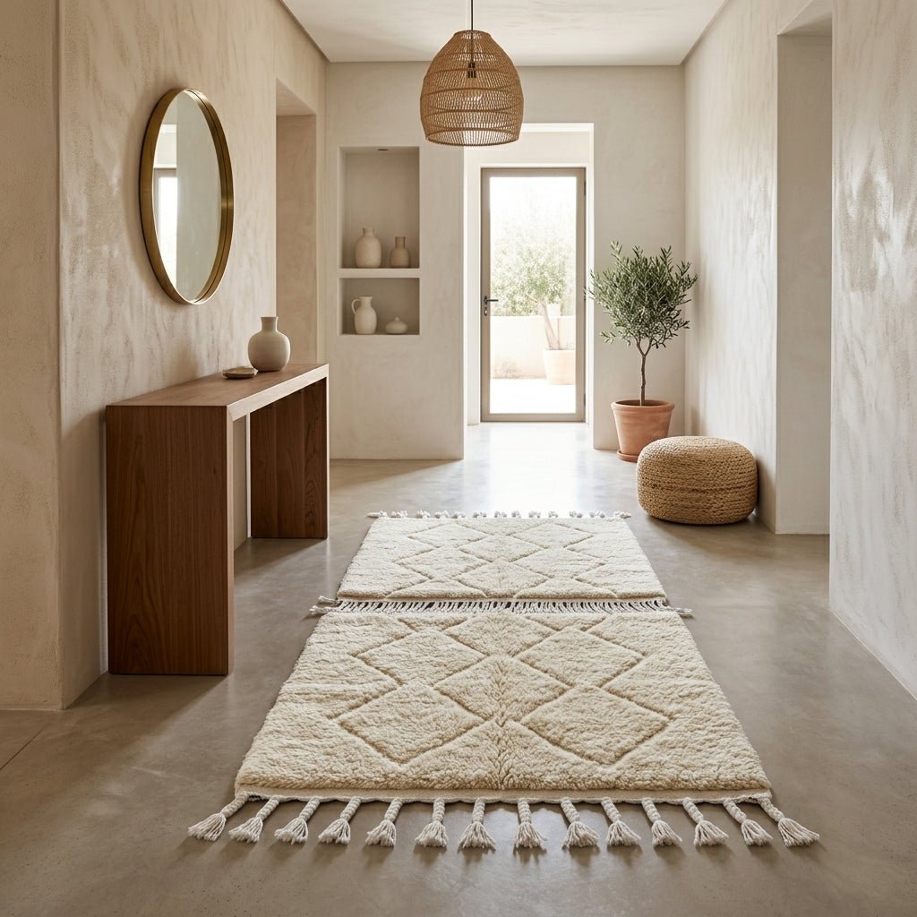 Tapis Beni Ourain Couloir à Losanges 100x60 cm | Yamiriam - YaMiriam
