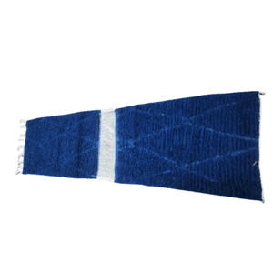 Tapis Beni Ourain Couloir Bleu Nuit 100x60 cm | Yamiriam - YaMiriam