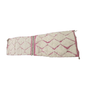 Tapis Beni Ourain Couloir Losanges Roses 100x60 | Yamiriam - YaMiriam
