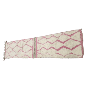 Tapis Beni Ourain Couloir Losanges Roses 100x60 | Yamiriam - YaMiriam