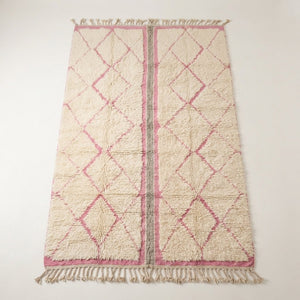 Tapis Beni Ourain Couloir Losanges Roses 100x60 | Yamiriam - YaMiriam