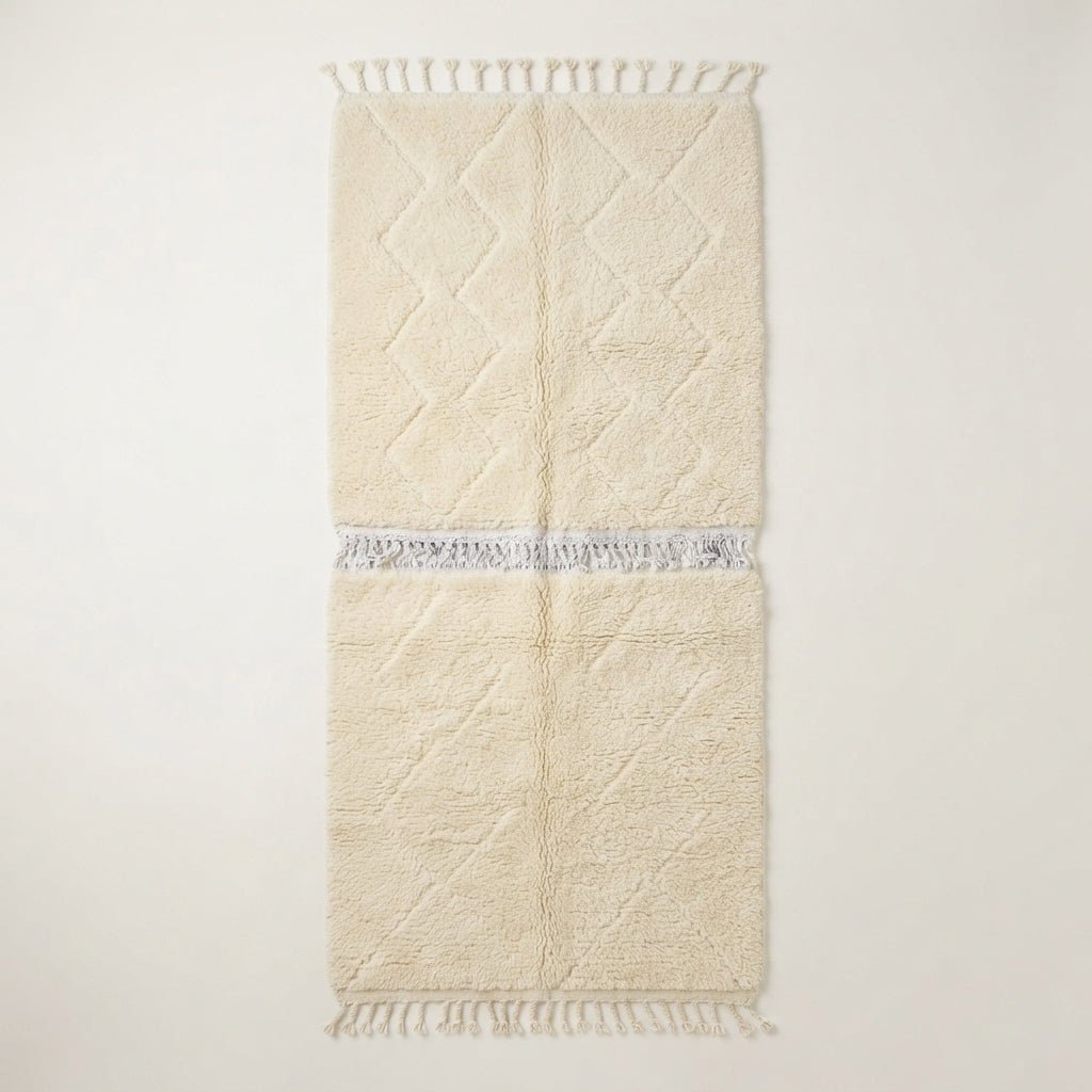 Tapis Beni Ourain Couloir Minimaliste 100x60 cm | Yamiriam - YaMiriam
