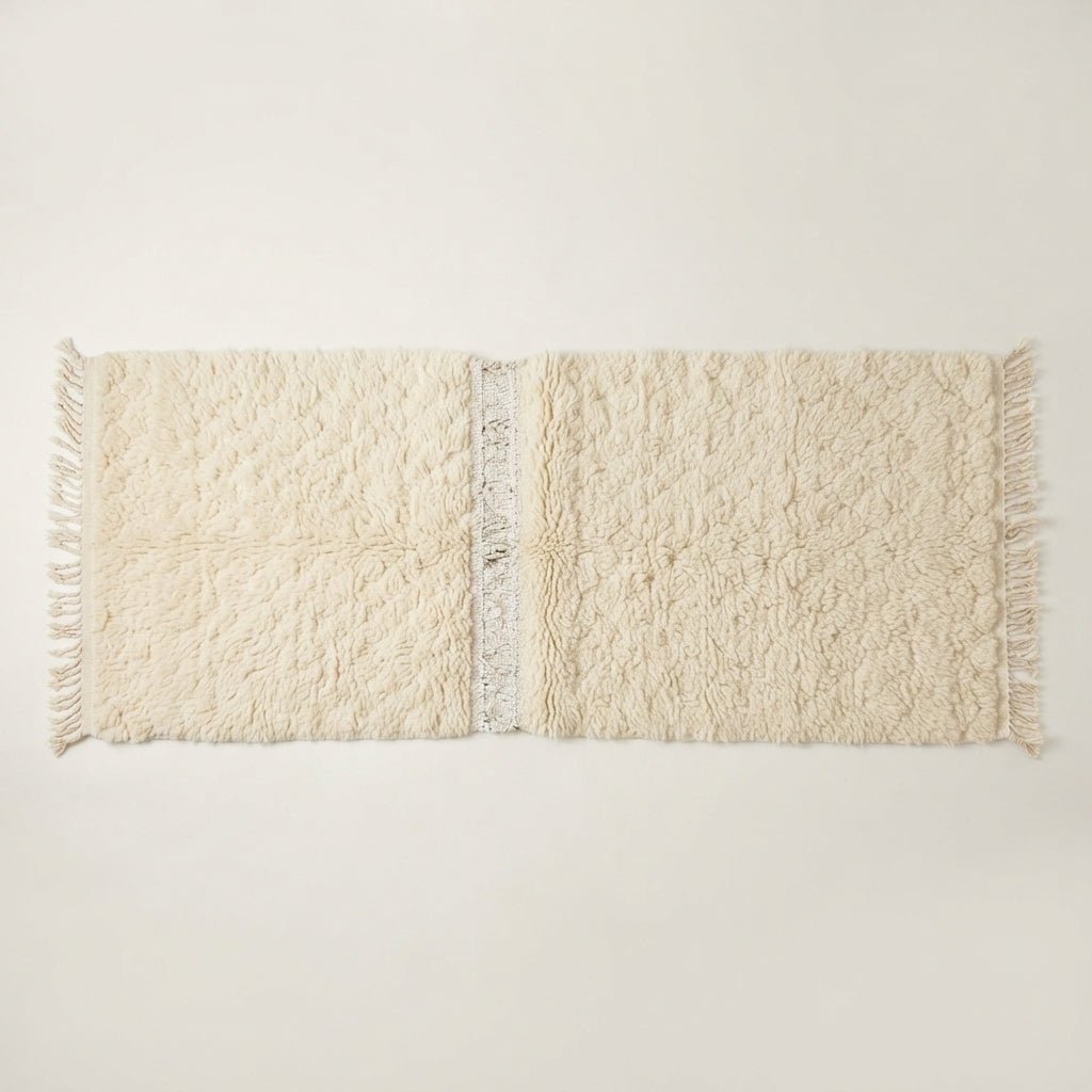 Tapis Beni Ourain Couloir Uni 100x60 cm | Yamiriam - YaMiriam