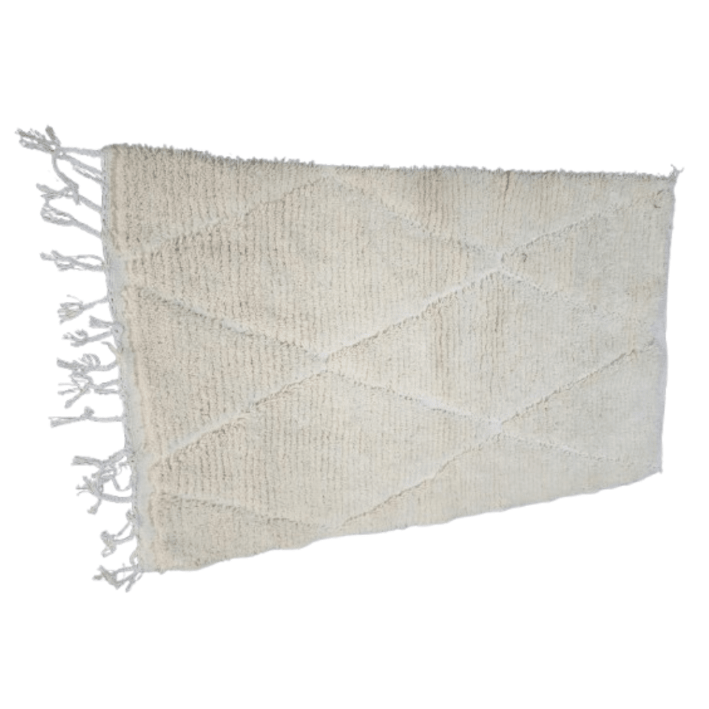 Tapis Beni Ourain Crème & Losanges Ton sur Ton | Yamiriam - YaMiriam