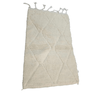 Tapis Beni Ourain Crème & Losanges Ton sur Ton | Yamiriam - YaMiriam