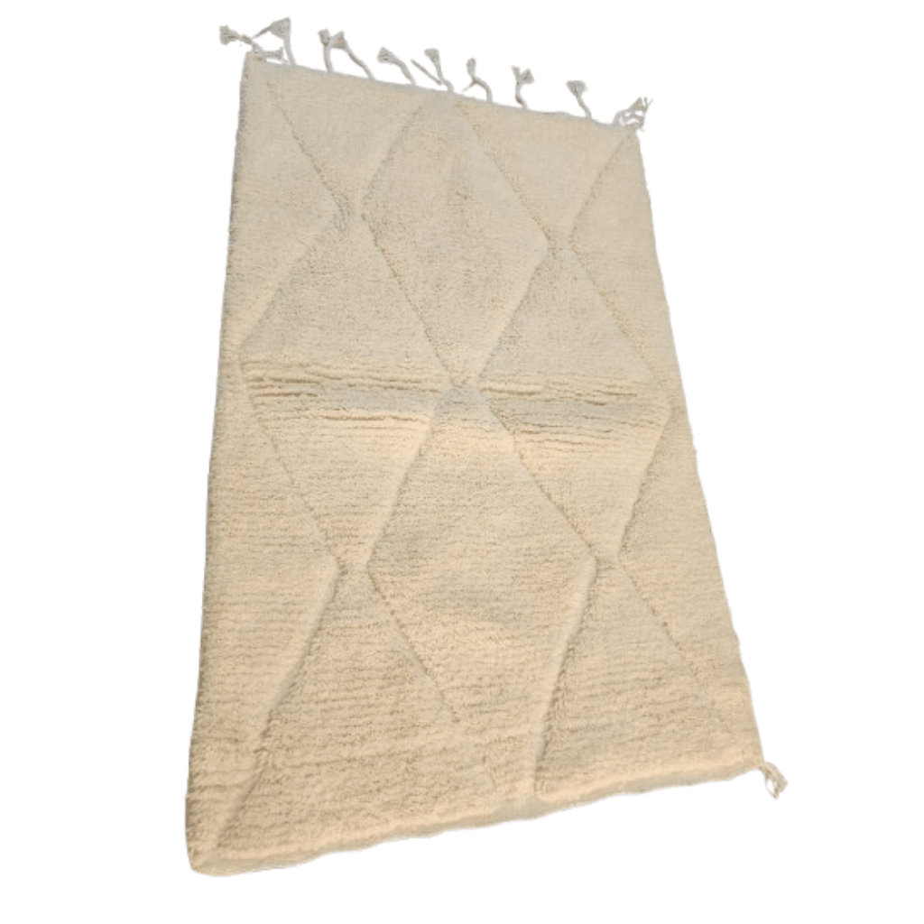 Tapis Beni Ourain Crème & Losanges Ton sur Ton | Yamiriam - YaMiriam