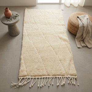 Tapis Beni Ourain Crème Ton sur Ton | Yamiriam - YaMiriam