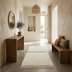 Tapis Beni Ourain Losanges Blancs 100x60 cm | Yamiriam - YaMiriam