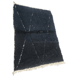 Tapis Beni Ourain Noir & Losanges Clairs | Yamiriam - YaMiriam