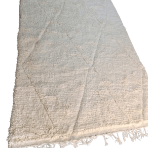 Tapis Beni Ourain Relief Géométrique Ivoire | Yamiriam - YaMiriam