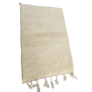 Tapis Beni Ourain Uni Crème Minimaliste | Yamiriam - YaMiriam