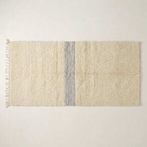 Tapis Berbère Chemin Blanc Épuré 100x60 cm | Yamiriam - YaMiriam