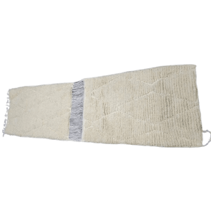 Tapis Berbère Chemin Blanc Épuré 100x60 cm | Yamiriam - YaMiriam