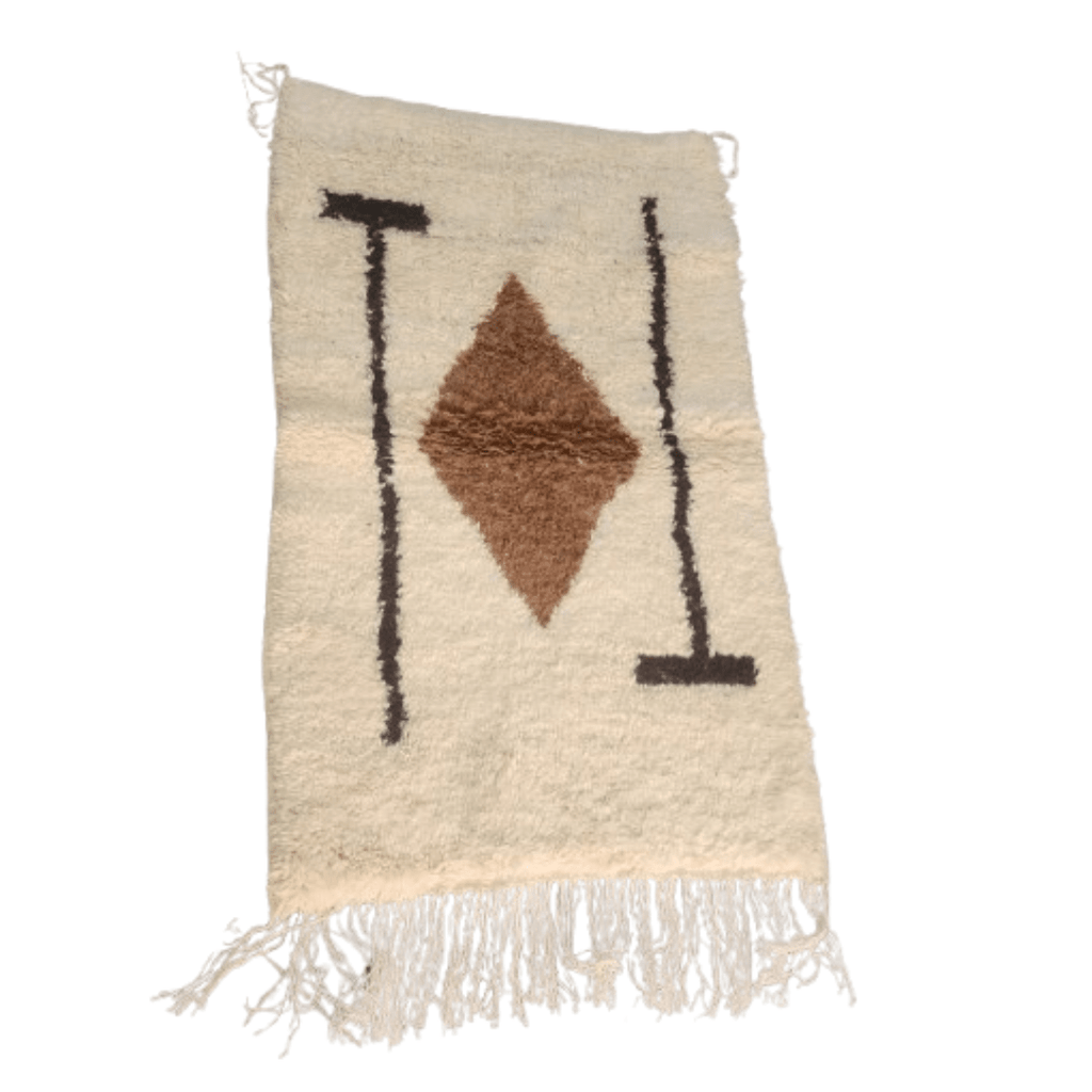 Tapis Berbère Losange Central & Lignes | Yamiriam - YaMiriam