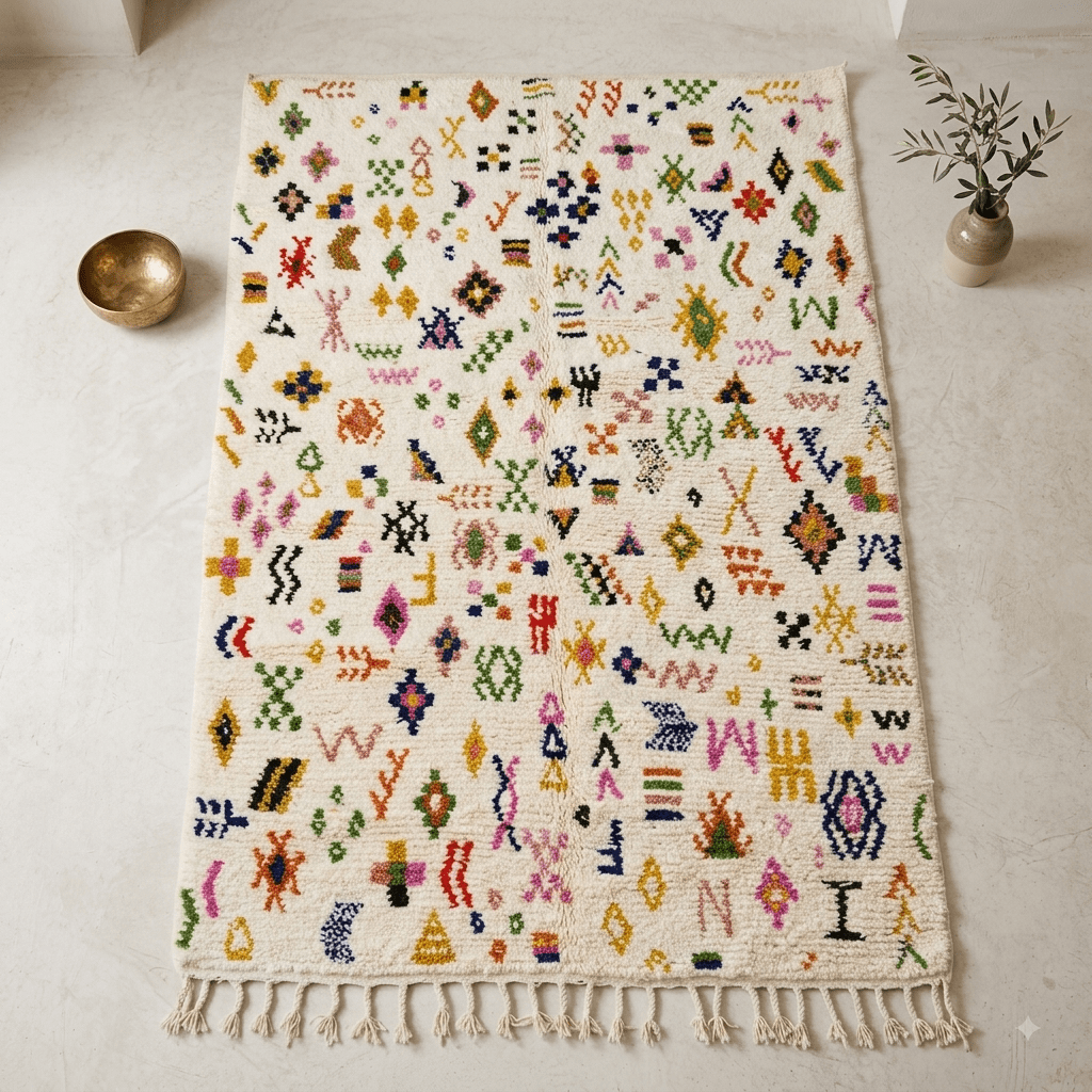 Tapis Boucherouite Confetti Berbère | Yamiriam - YaMiriam