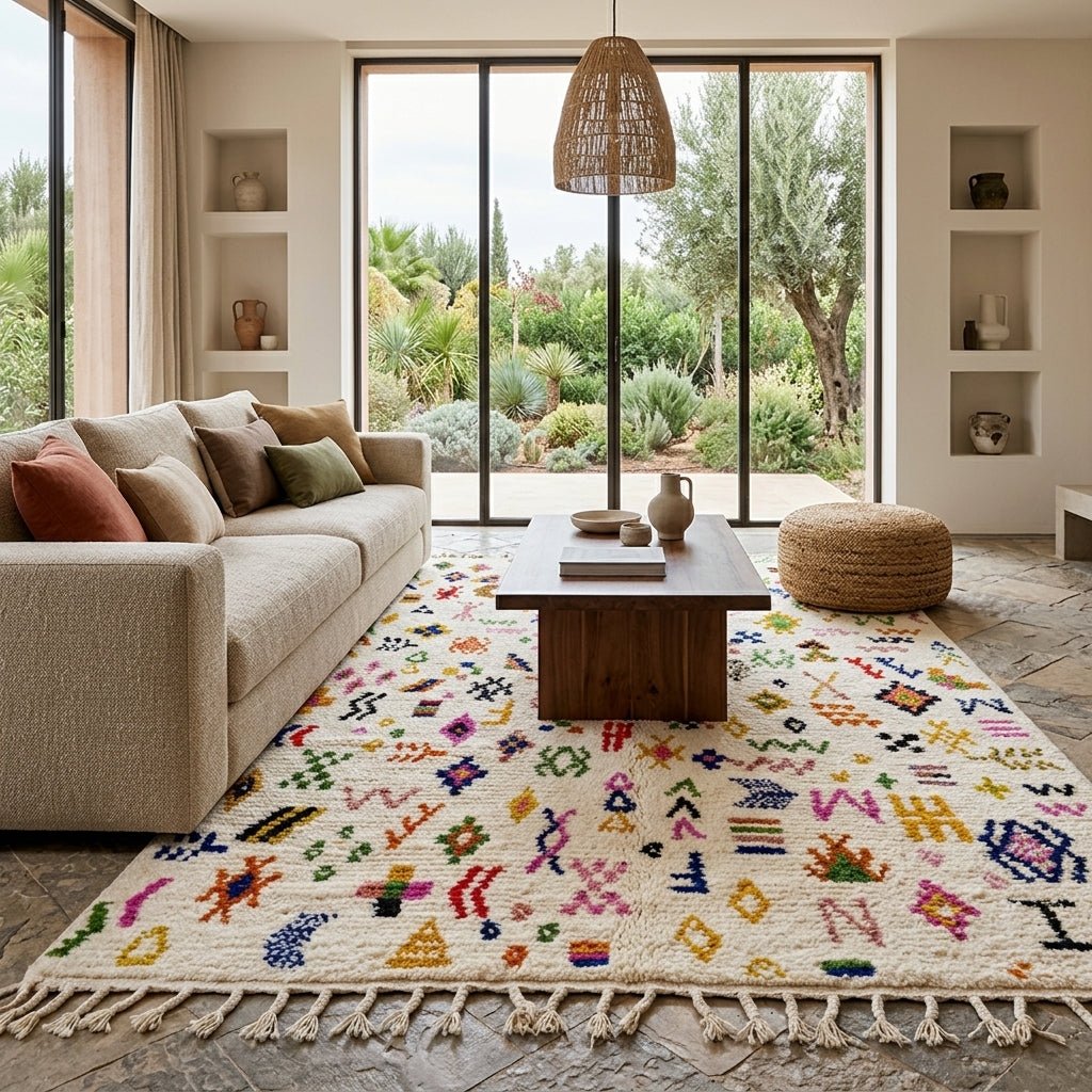 Tapis Boucherouite Confetti Berbère | Yamiriam - YaMiriam
