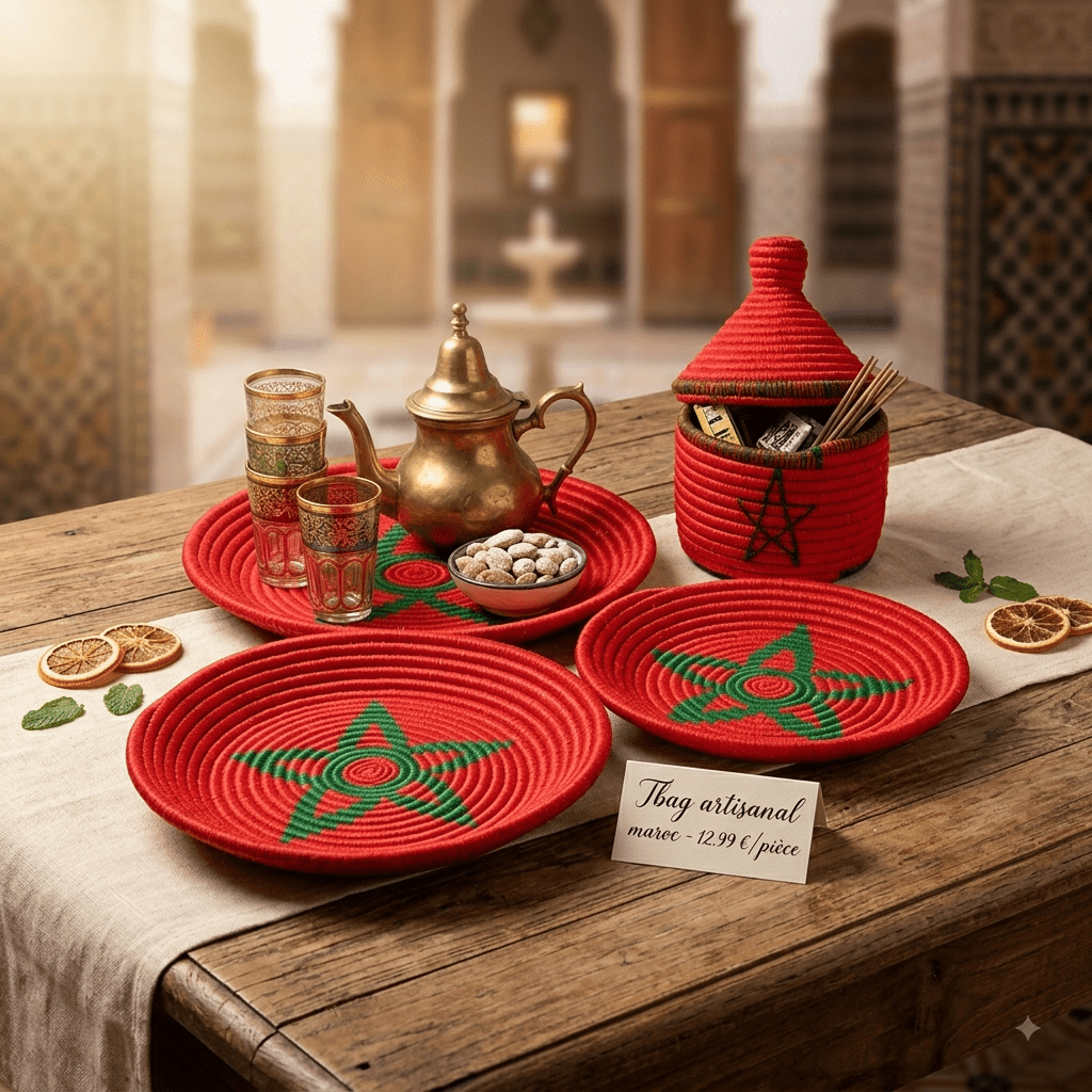 Tbag Artisanal Drapeau Maroc | Yamiriam - YaMiriam